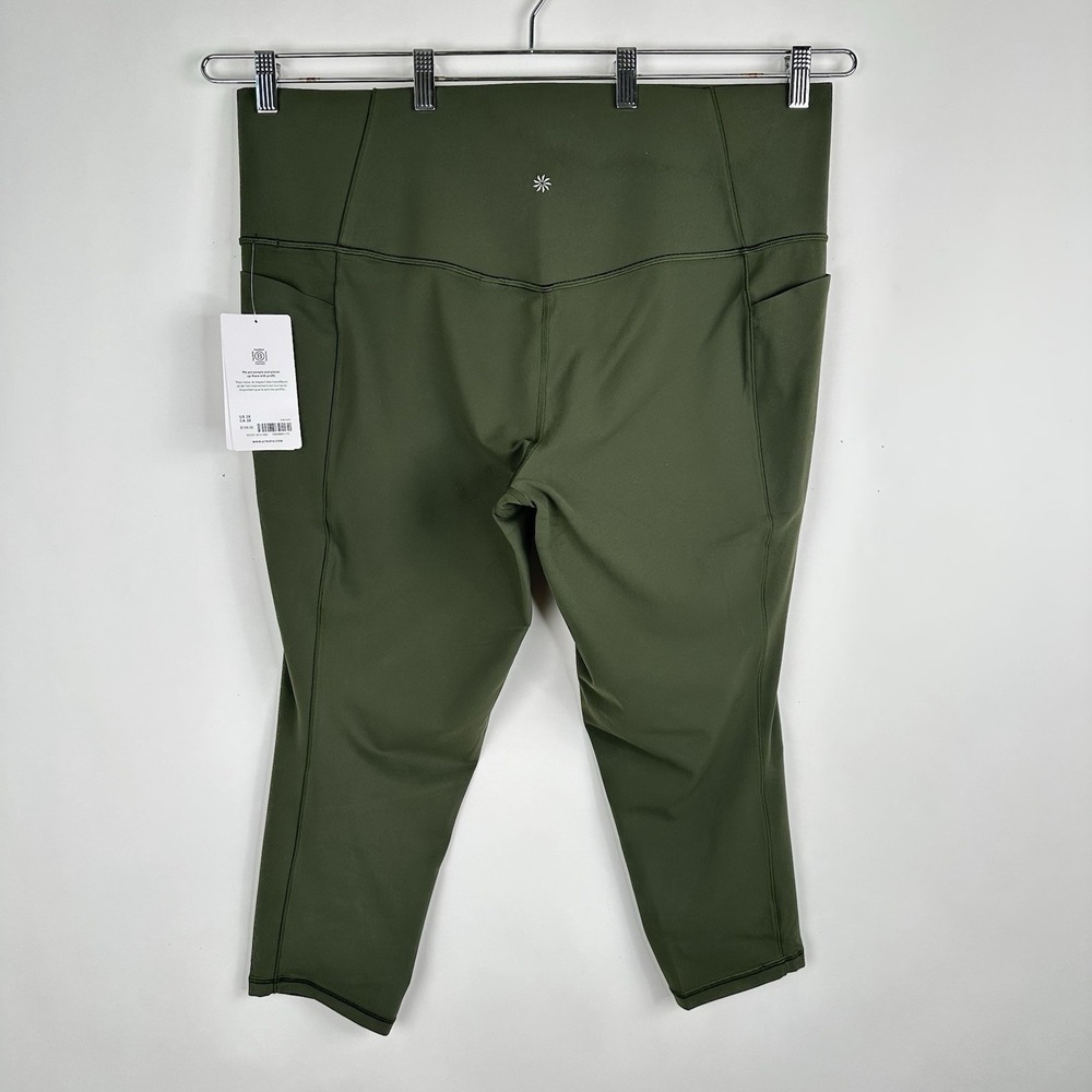 NWT Athleta Salutation Stash High Rise 7/8 Tight 3X 24W 26W Aspen Olive Pockets - Picture 7 of 12